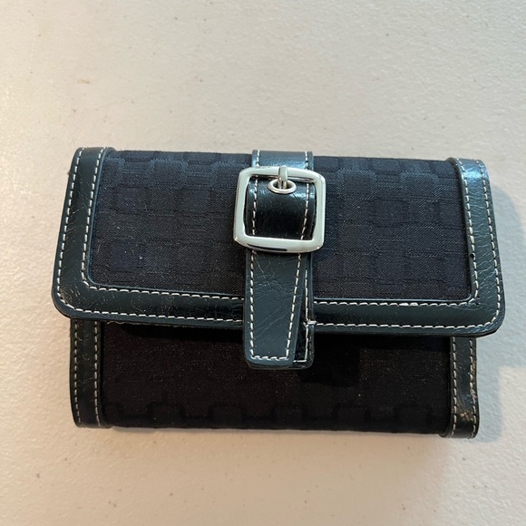 Unbranded vintage  ladies trifold wallet, black - Picture 6 of 7